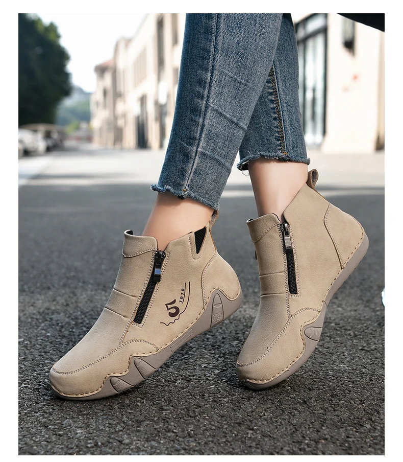 Neue Frühjahr Frauen Stiefeletten Outdoor Casual Wanderschuhe Mode Bequemen frauen Schuhe High Top Herbst frauen Turnschuhe – Detail 20