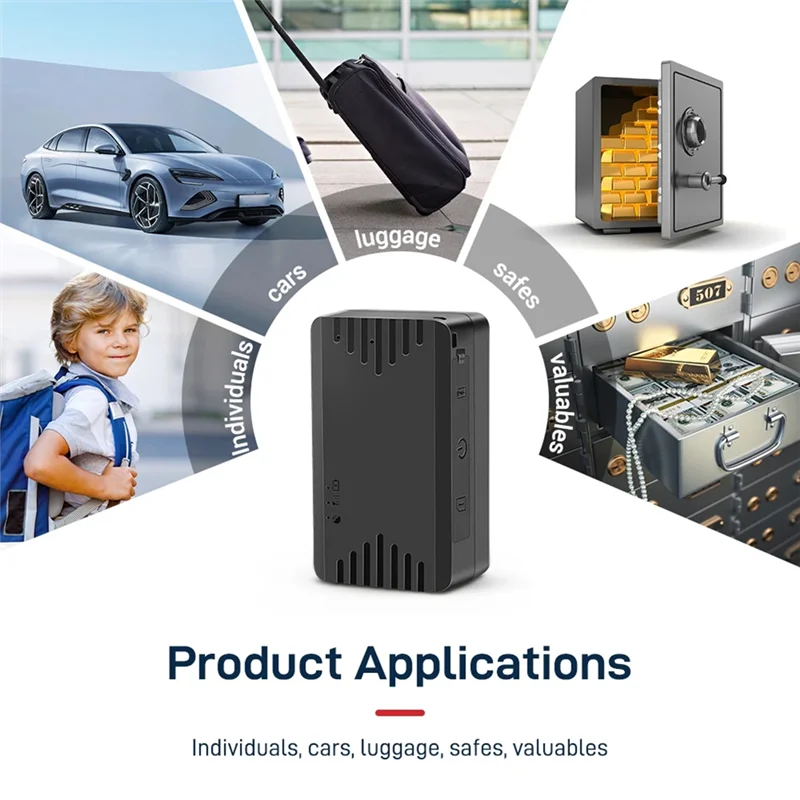 A14M 4G GPS المقتفي للسيارة محدد المواقع الصغير المقتفي ML100G 1200Mah Type-C مراقبة الصوت تتبع مجاني APP(B) دائم سهل الاستخدام
