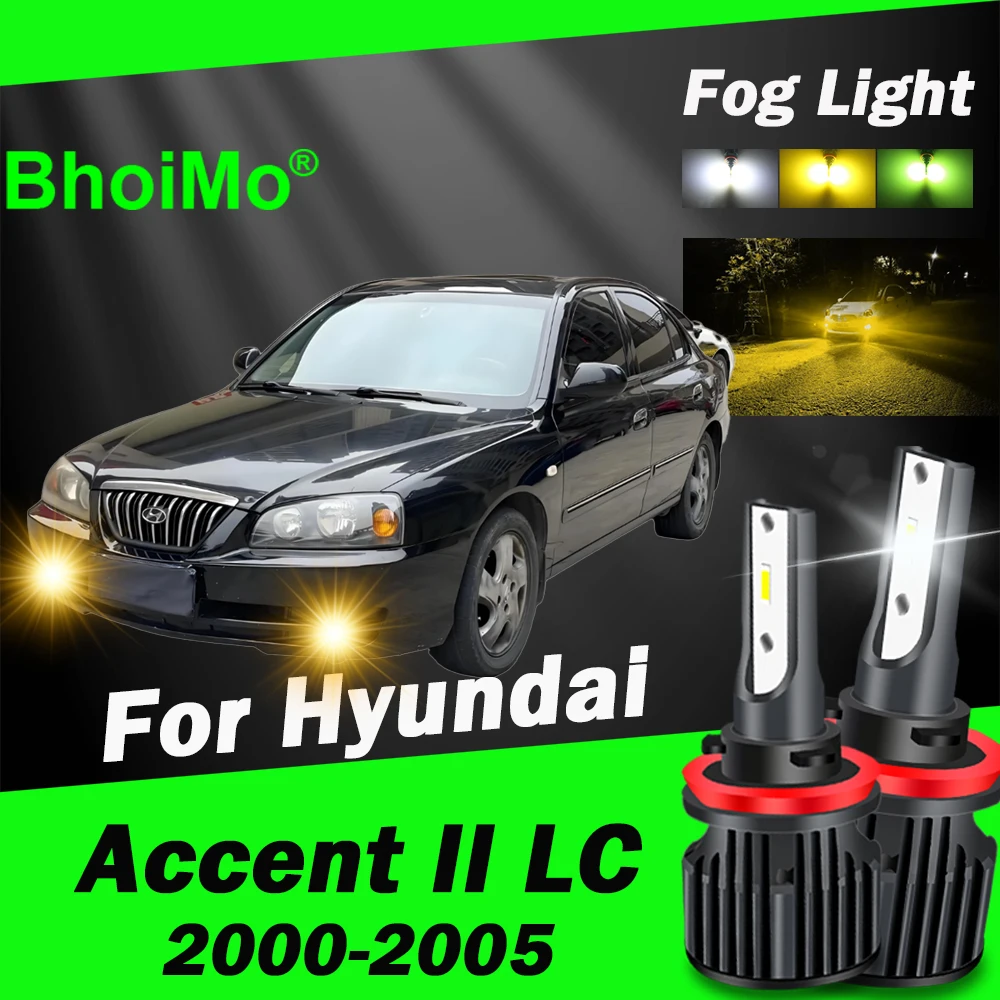 

BhoiMo For Hyundai Accent II LC 2000 2005 Front Fog Light Lamp Led Bulb 2001 2002 2003 2004