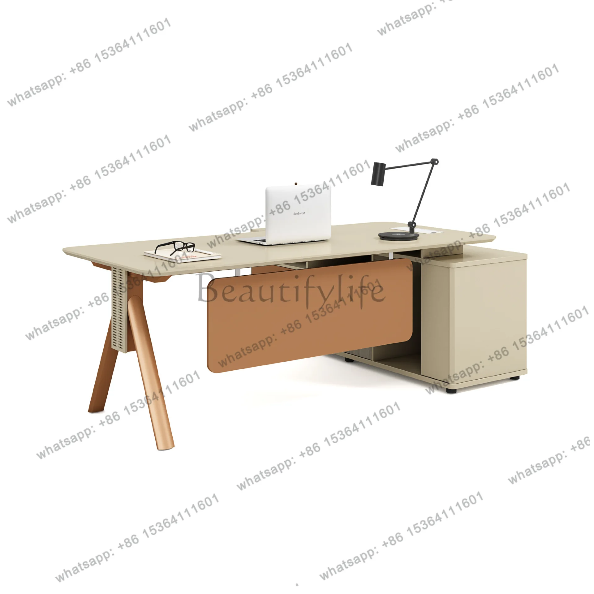 

Iron frame boss desk simple modern president supervisor manager desk office furniture