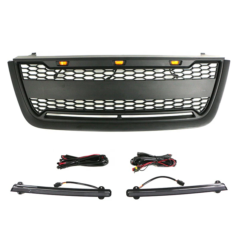 Suitable for Ford Expedition 2003 2004 2005 2006 4x4 Off Road Auto Parts Front Grill Black Car Grille with Light Bars