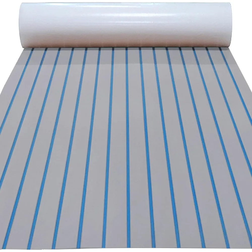 Boat Decking EVA Foam Flooring Sheet Faux Teak Marine Mat Boat Yacht Carpet Kayak RV Swimming Pool Non-Slip Flooring Mat