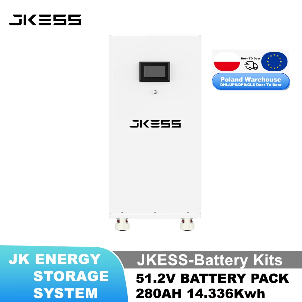 JKESS Battery Kits Lifepo4 48V 51.2V 280AH 15KW Lifepo4 Battery Kits Power Bank for Solar Storage Tax Free EU Stock on Sale