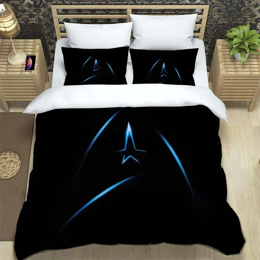 Cartoon Star Trek Logo Duvet Cover Pillowcase Bedding Set Boys Girls Bedroom Decoration Children Gift Single Double King Size