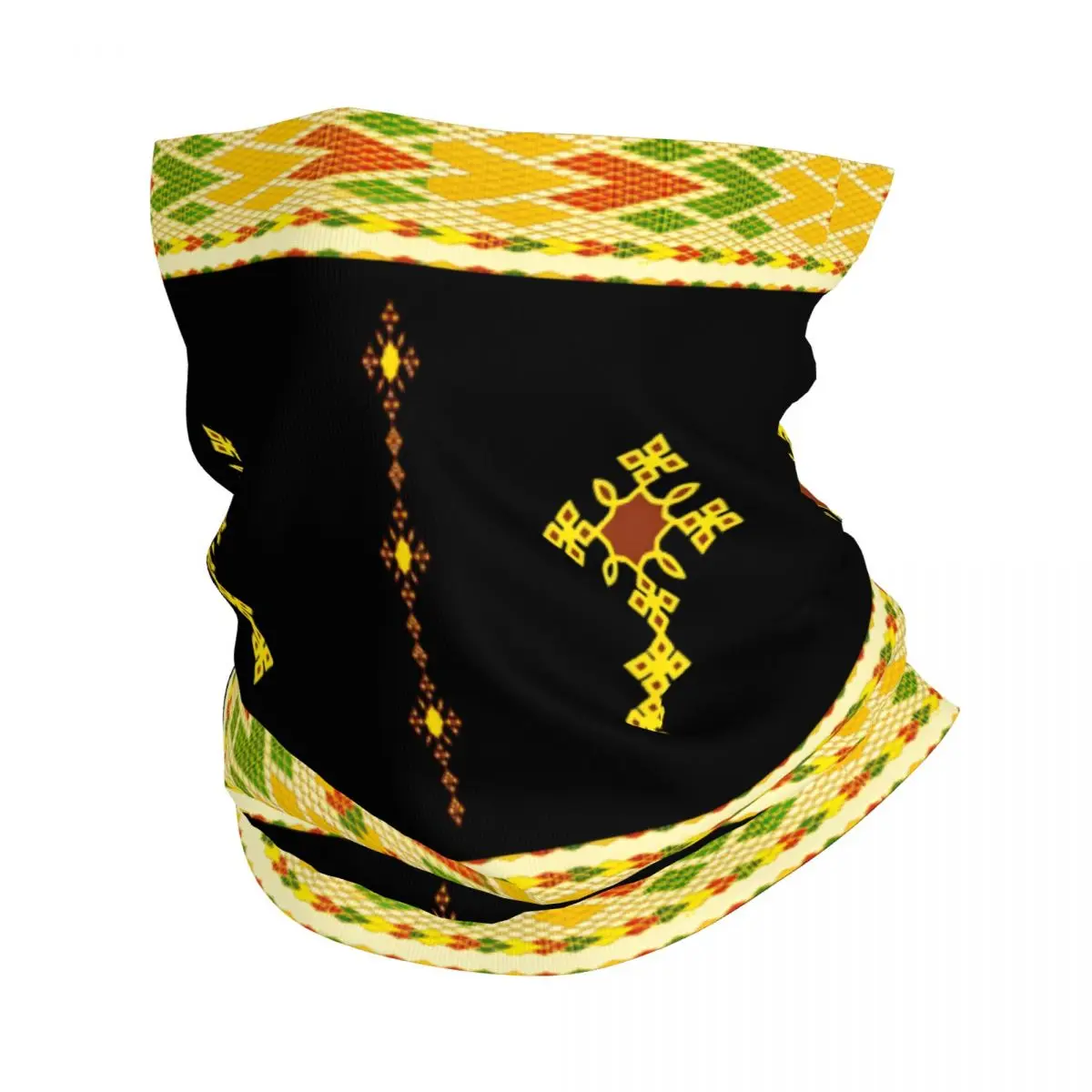 Ethiopian Habesha Tibeb Telet Headband Neck Warmer Men Ski Running Tube Scarf Medical Nurse Face Bandana Gaiter