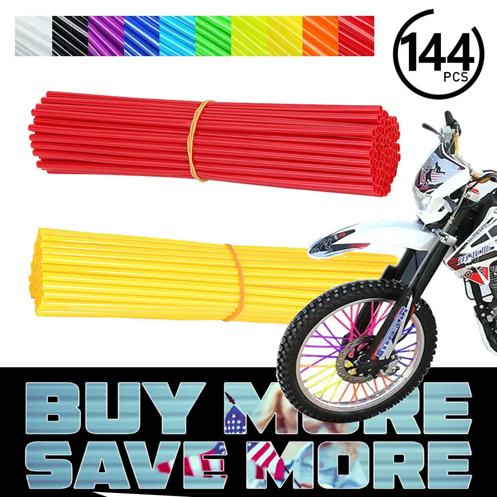 72PCS 24cm Universal Dirt Bike Speichen Abdeckungen Motorrad Felge Speichen Wrap Kit Skins Schutz Abdeckung Für motocross Fahrrad