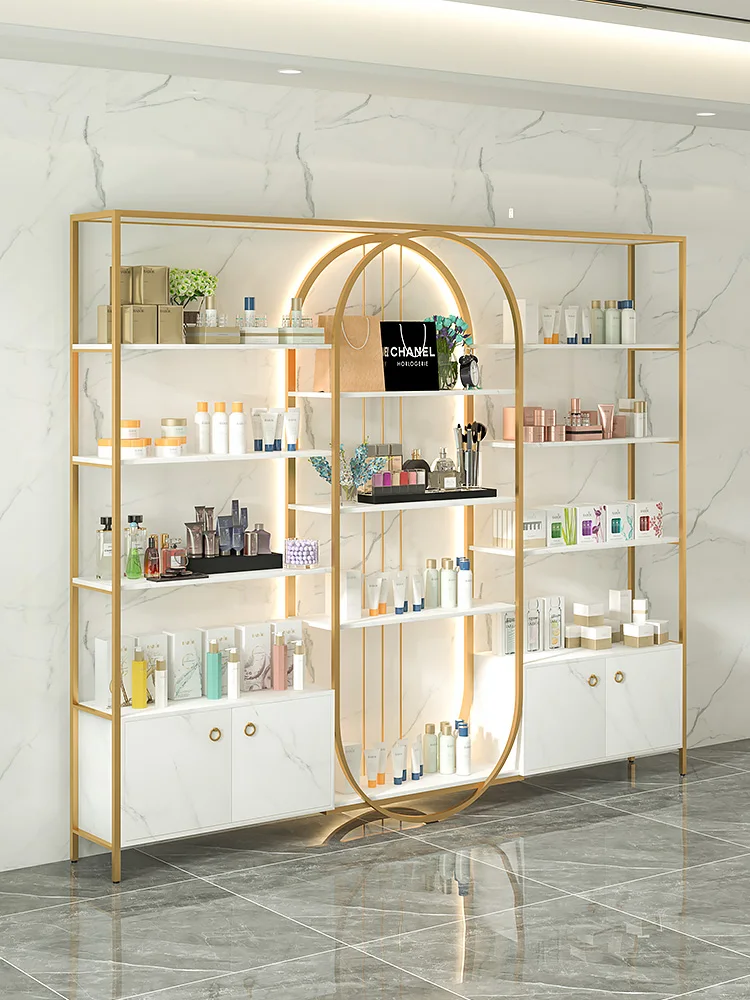 Skincare and cosmetics display rack, beauty salon display cabinet, nail storage display cabinet