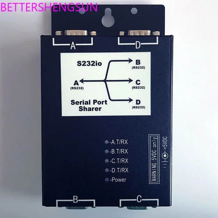 S232IO serial port splitter, one-to-three, supports ground electrical isolation