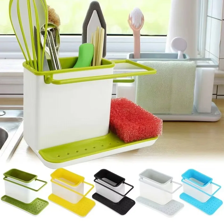 

1 Pcs New Shelf Organizer Kitchen Sink Appliance Rack Water Filter Storage Dishwashing Cloth Rack Drip Sink Box Kitchen Tools