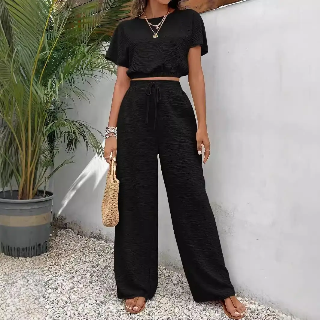 Set da donna in due pezzi con cappuccio, pantaloni lunghi a gamba larga, coprire la collezione autunnale Ele Sle, outfit Faion in puro colore