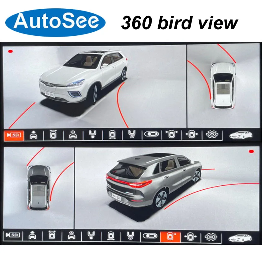 suit original OEM monitor 2024 for Hyundai Kona 360 degree camera 3D bird eye Panoramic view Front rear side Surround reverse