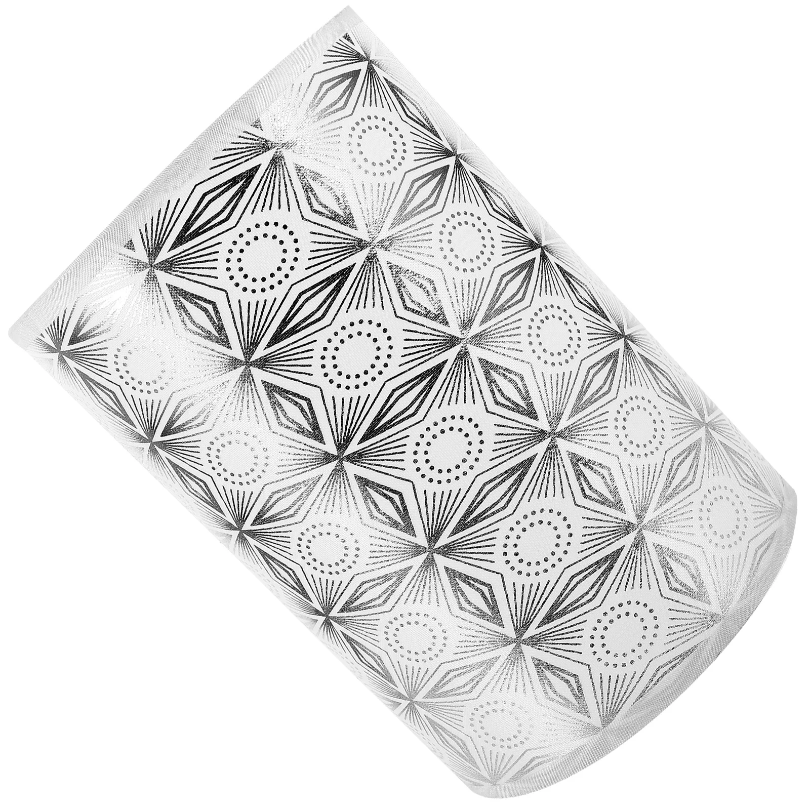 

Fabric Lampshade Silver Round Anti Glare Hotel Iron Cloth Drum Shade Replacement Table Lamps Lighting Accessories