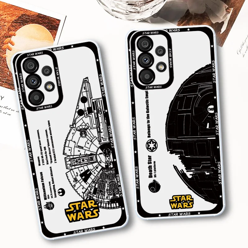 Disney Star Wars For Samsung Galaxy S23 S22 S21 S20 Pro FE Ultra A23 A52 A53 A71 Angel Eyes Transparent Phone Case