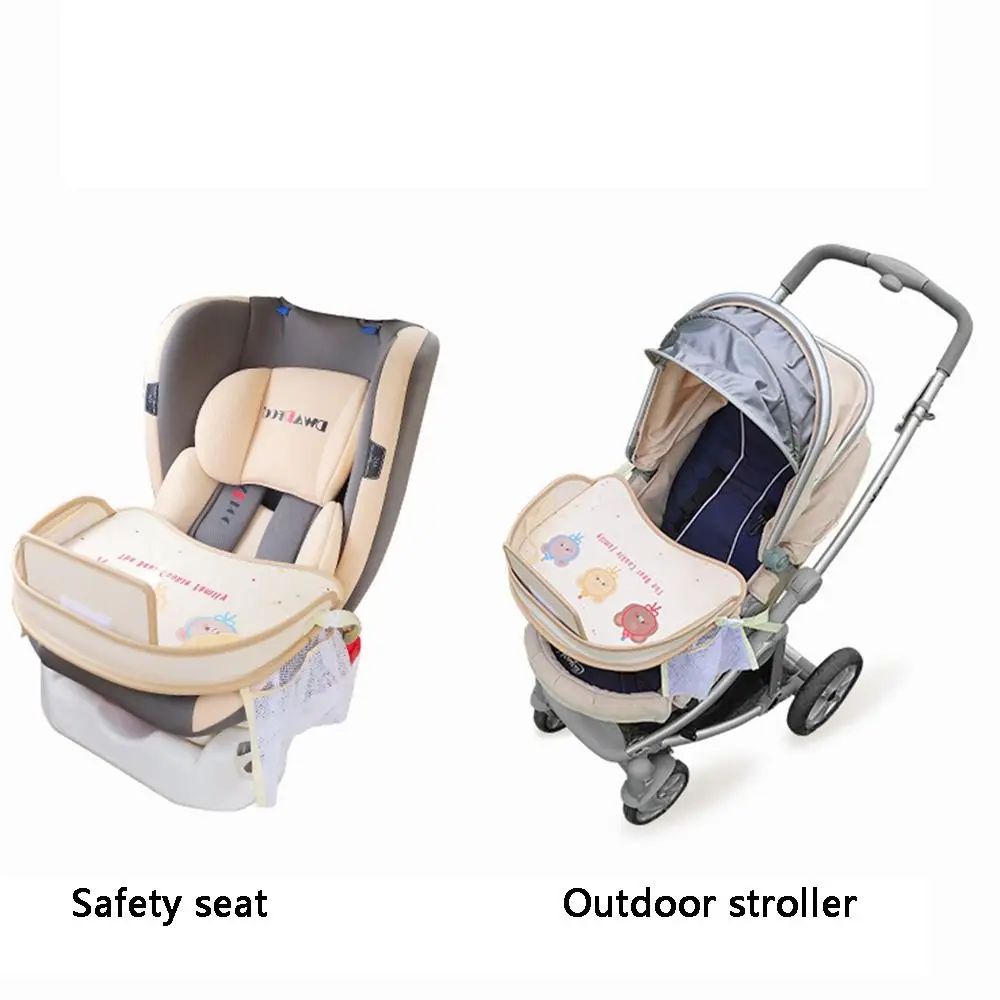 

Cartoon Car Seat Tray with Pockets Not Easily Deformed Child Safety Seat Tray Multifunctional PU Leather