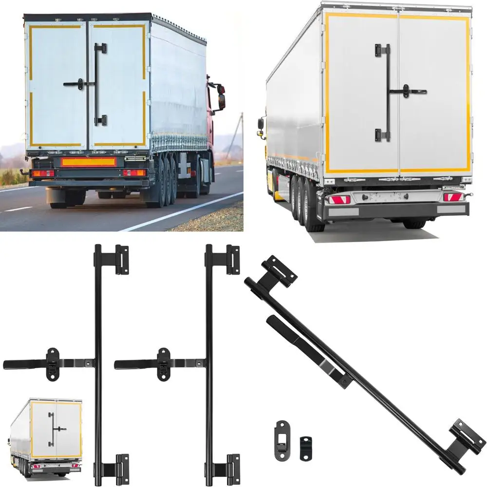 

36-дюймовый навесной кулачковый замок для распашной двери прицепа для закрытой защелки двери прицепа, складная дверь для автофургона, черный, 2 шт.