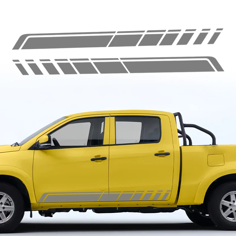 

2pcs Car Door Side Skirt Stickers DIY Waterproof Covering Scratches Car Body Side Decoration Stickers