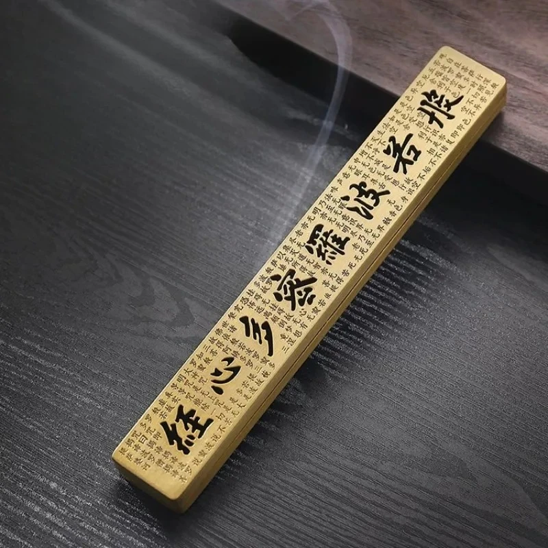 Alloy Heart Classic Incense Burner Household Rectangular Line Incense Burner Holder Chinese Burner Ornament