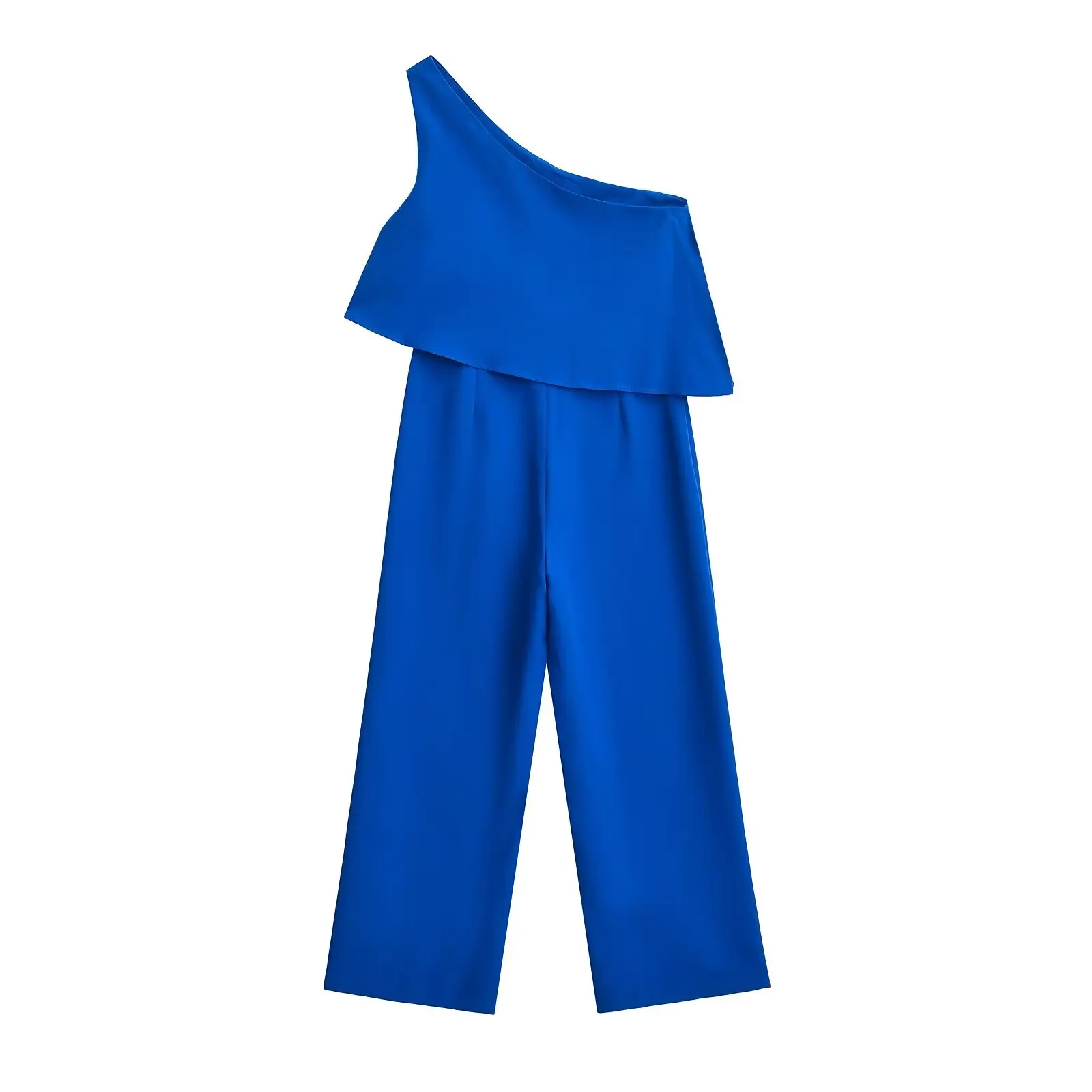 TRAF Asymmetrische Jumpsuit Dames Mouwloze Lange Jumpsuits Zomer Gesp Stijl Een Schouder Jumpsuit Casual Elegante Jumpsuits ﻿