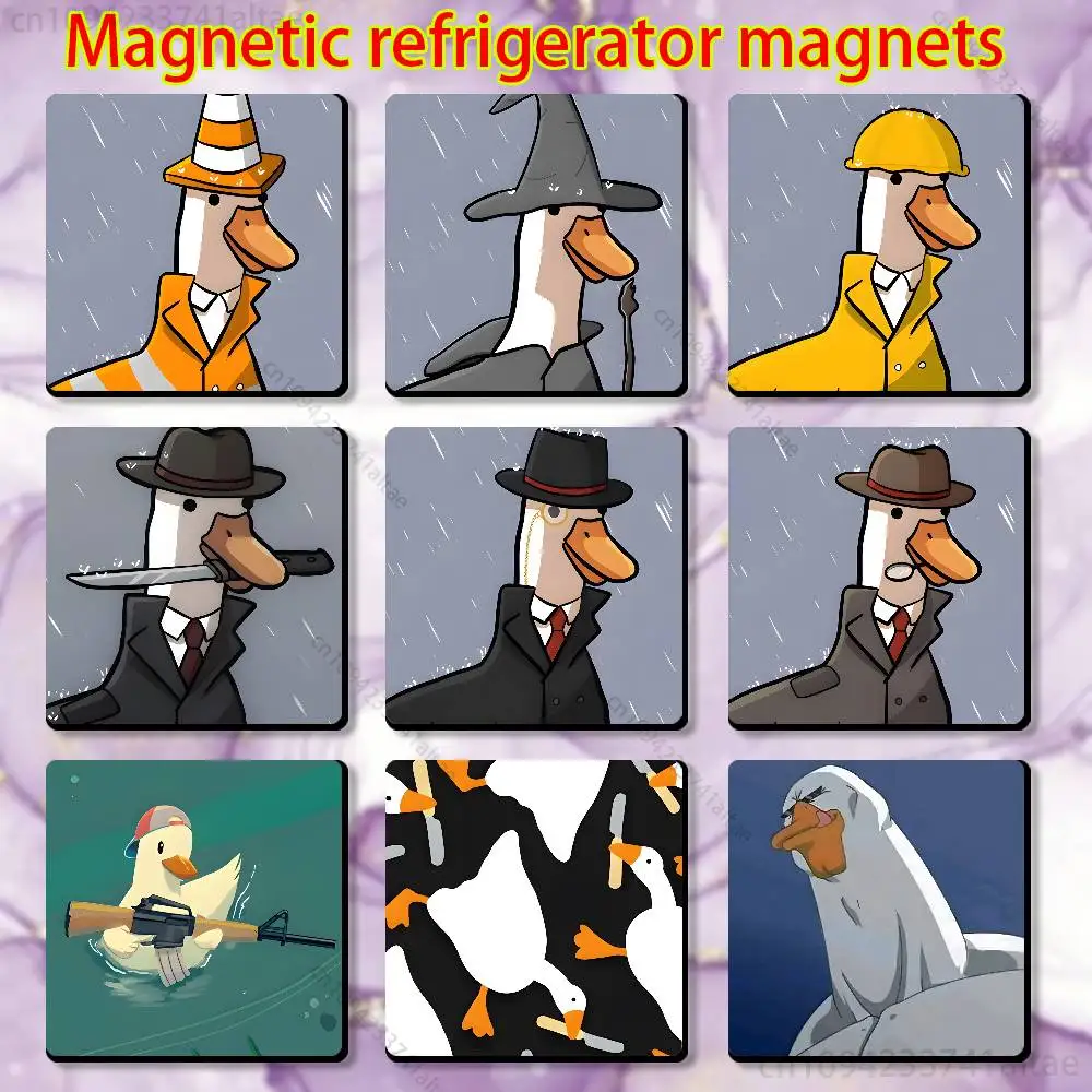 

Cartoon Cute Goose Duck Fridge Magnet Personalized Magnetic Durable Plastic Square Picture Surface Fridge Magnets