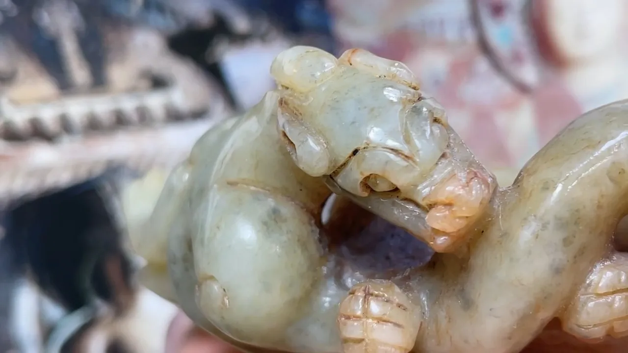Tibetan Nepalese Himalayan Bead Ancient jade Old Dzi Talisman eye Bead Amulet