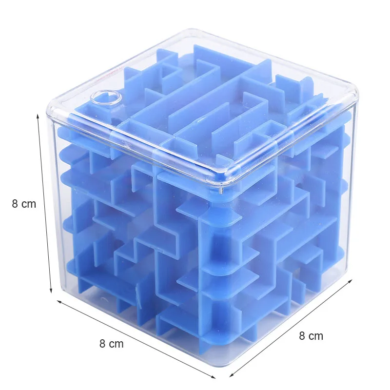 3D Rolling Ball Labyrinth Magic Square Six Sided Maze Game Stress Reliever Decompression Educational Toys Children Birthday Gift