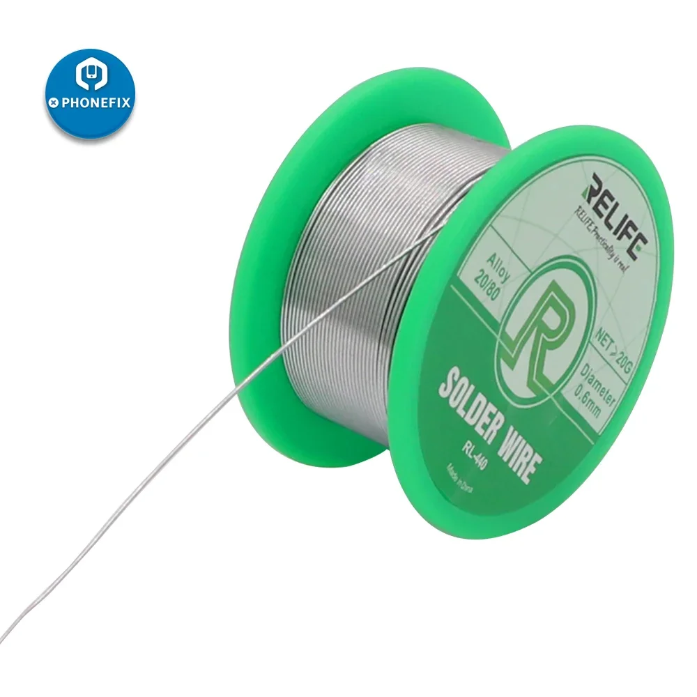 RELIFE 0.3/0.4/0.5/0.6mm Soldering Wire Active Rosin Core Tin Wire 20g for Mobile Phone Motherboard BGA  Welding Repair