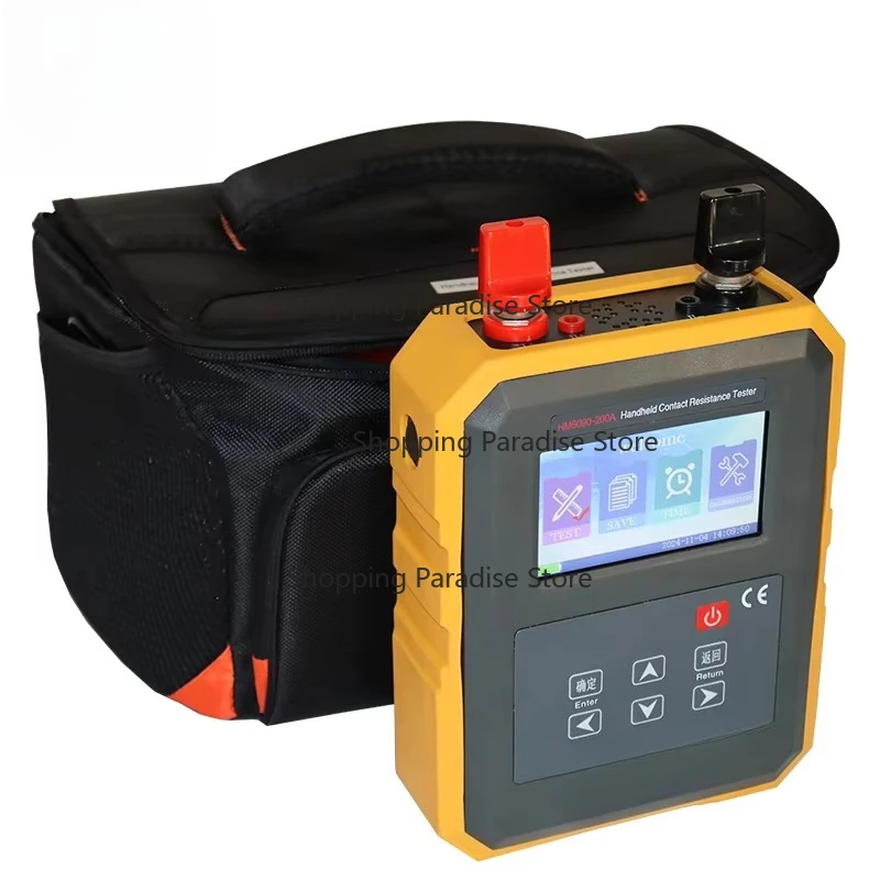 Portable Rechargeable Lithium Battery Power Handheld Loop Contact Resistance Tester