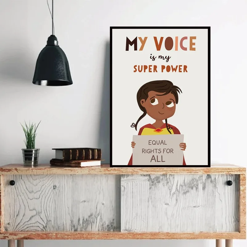 Positive Classroom Art Poster Canvas Print Kindness Confidence Gratitude Education Quotes Homeschool Decor School Teacher Gift