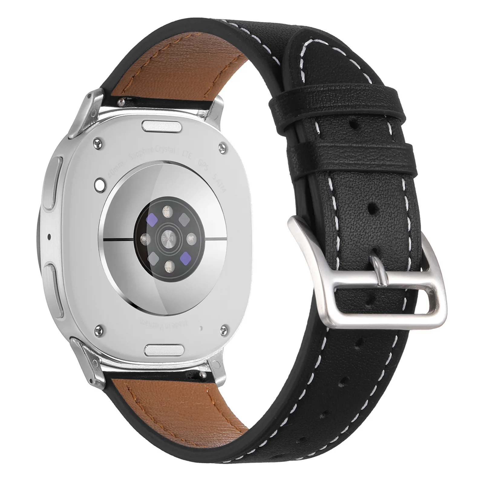 2025 New Genuine Leather Watch Belt Men for Samsung Strap SAM Galaxy watch8 Pin Buckle Leather Watch Straps for Ladies