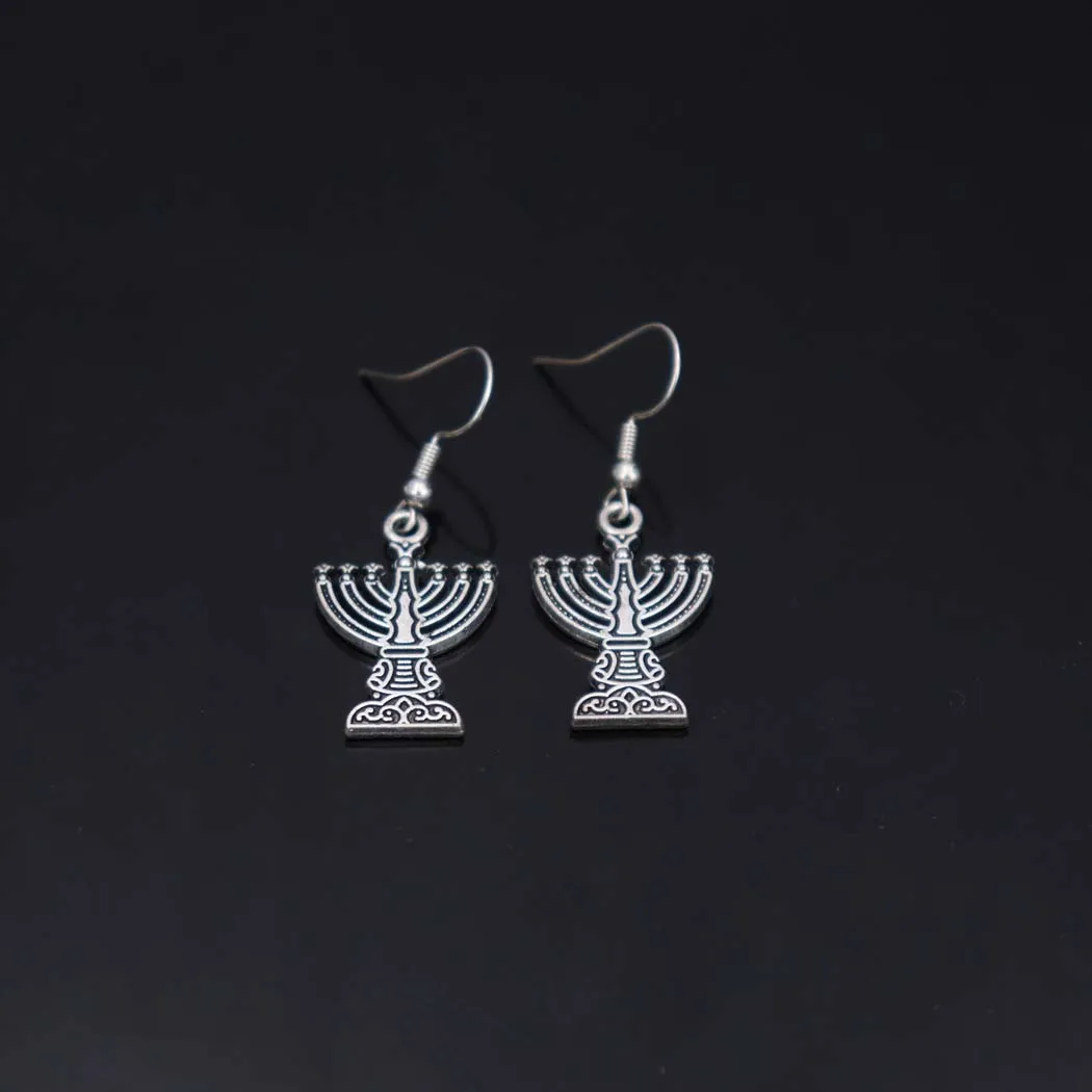 New style fashionable alloy candlestick pendant earrings for women, suitable for all occasions, great ear accessories for Hallow
