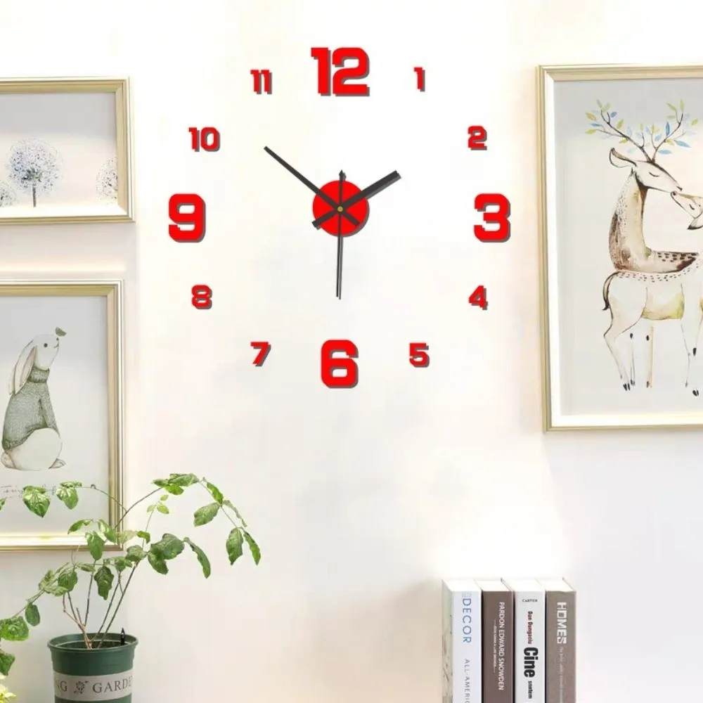 New Frameless Wall Clock Wall Mechanism Wall Decoration Night light Arrows Decal DIY Home Silent Clock Living Room Office