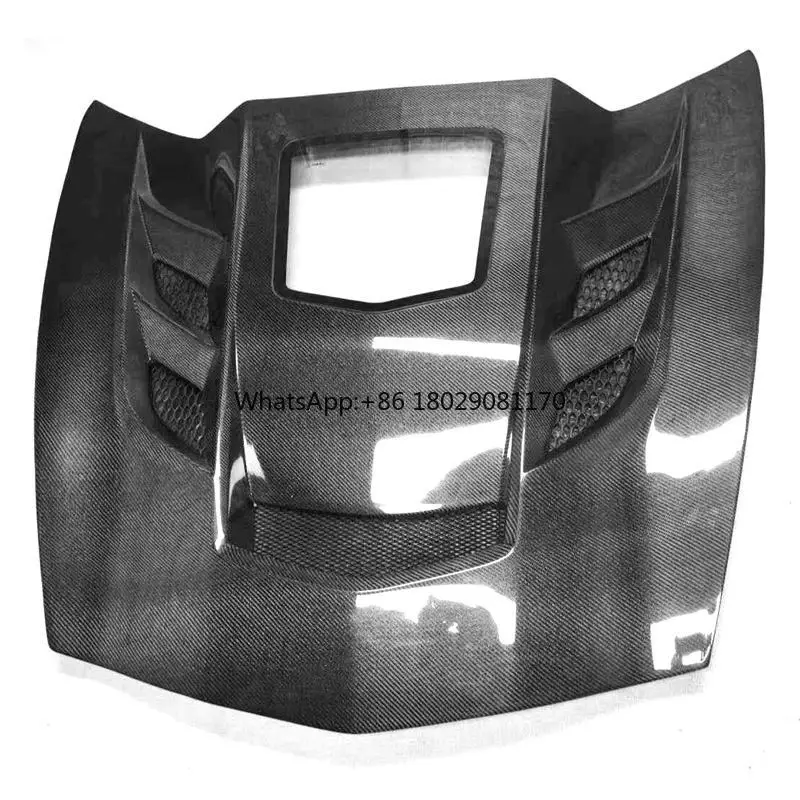 C6 C7 Clear Forged Carbon Fiber Bonnet Hood Cover For C6 C7 Corvette Chevrolet