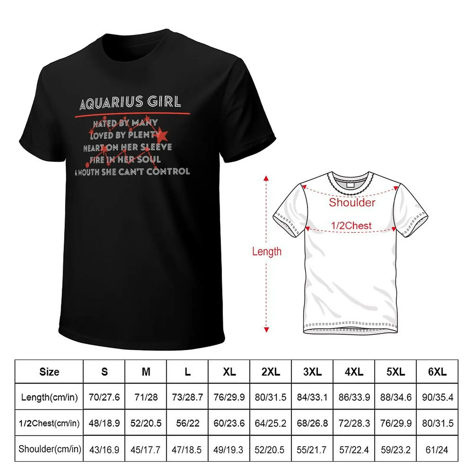 Womens Aquarius Girl Hated Loved Awesome T-Shirt men t shirt cotton 100% T-Shirt