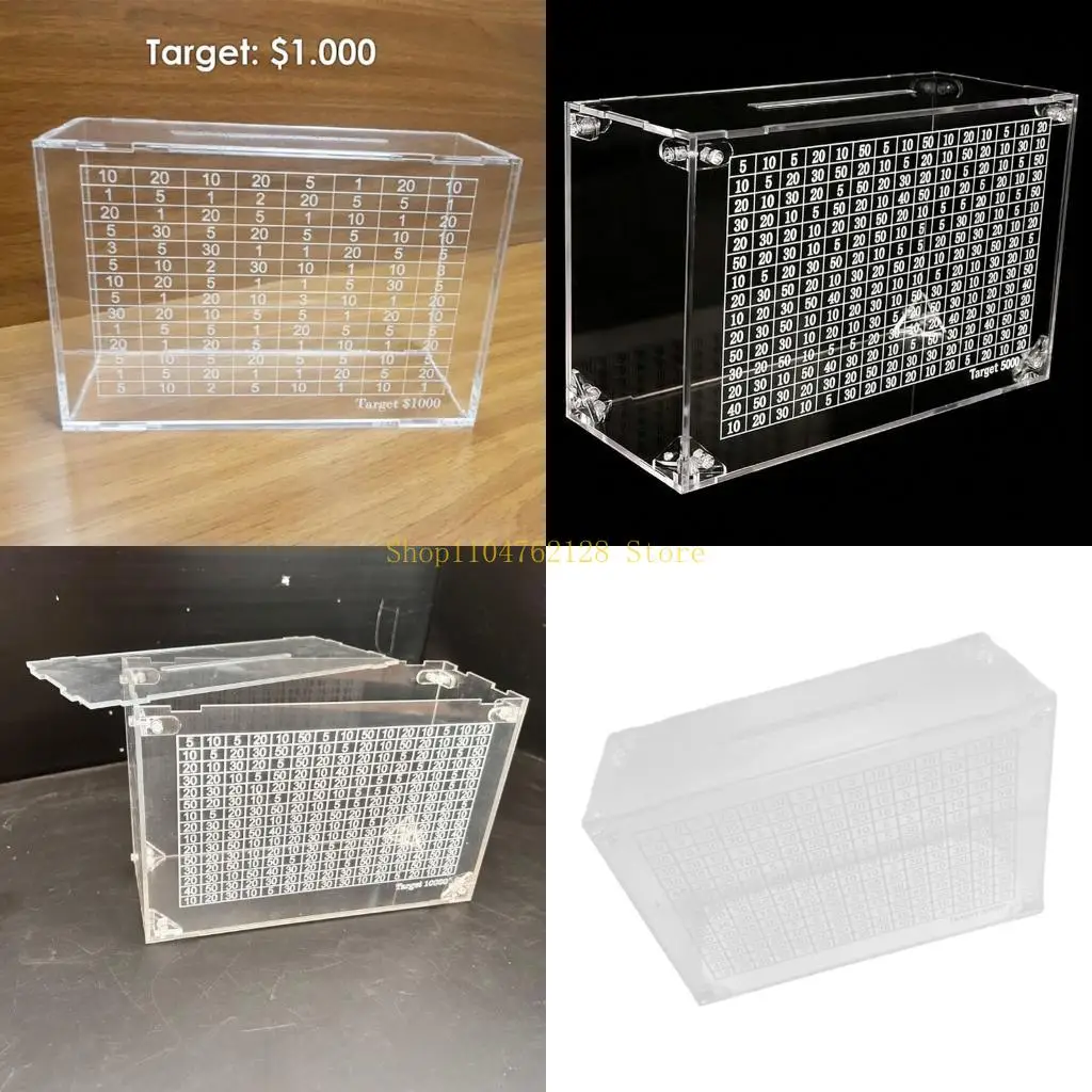 Multifunctional Acrylic Money Saving Box Piggy Banks with Customizable Saving Goal and Number Cash Storage Container Jar best