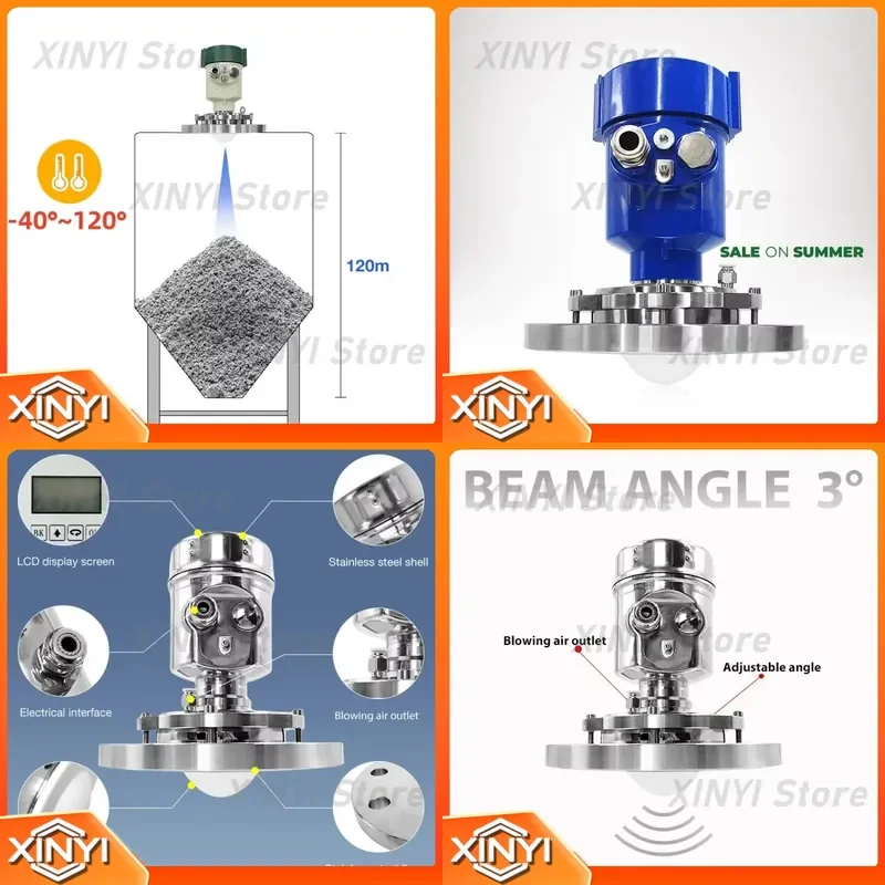 for JUBO 80GHz Level Sensor IP68 Ex d Ia IIC Gb Explosion Proof -40C to 120C 1mm Accuracy Level Measurement