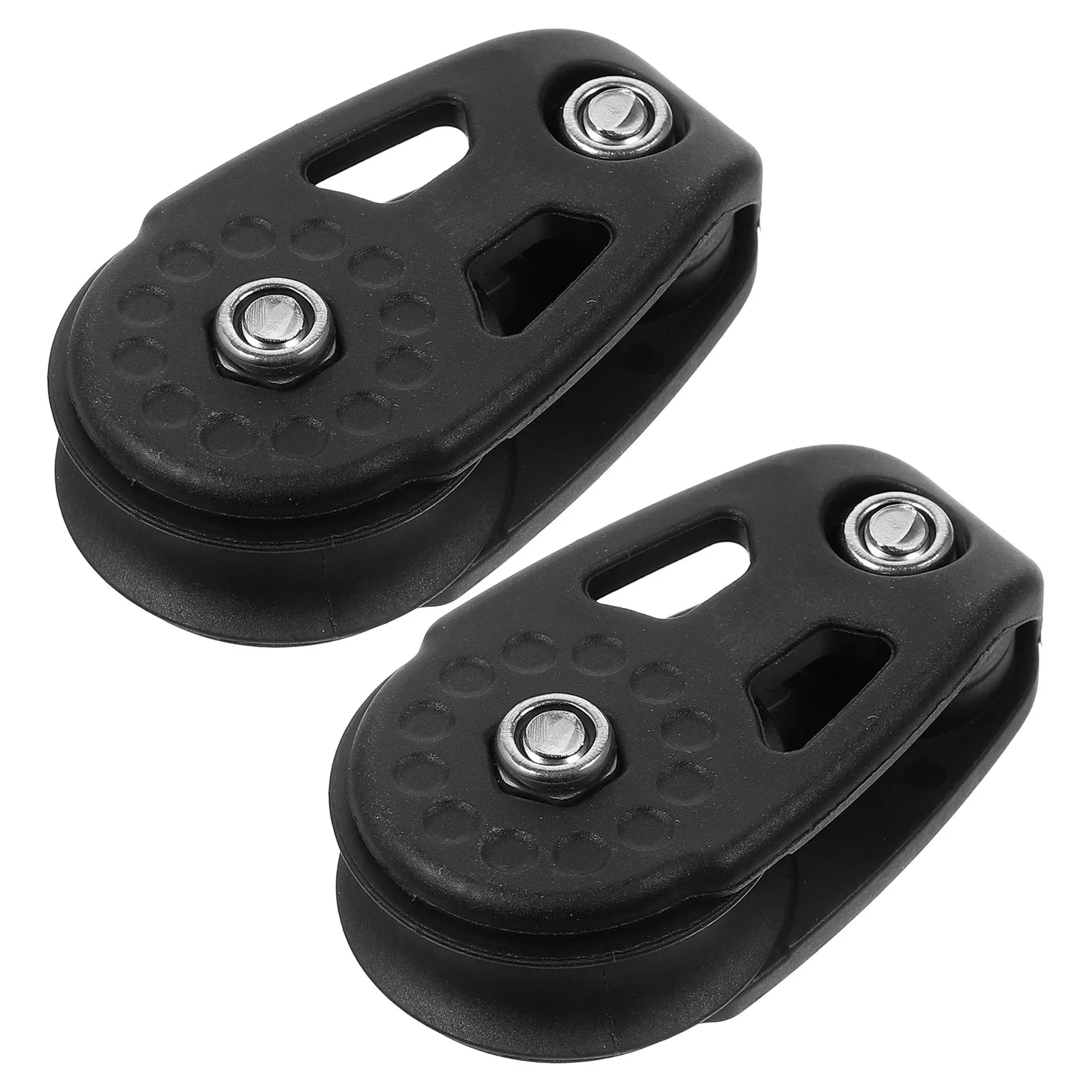 

2Pcs Kayak Anchor Trolley Kit Nylon Pulley Blocks Heavy Duty Single Groove Pulley for Smooth Operation Kayak Boat Accessories