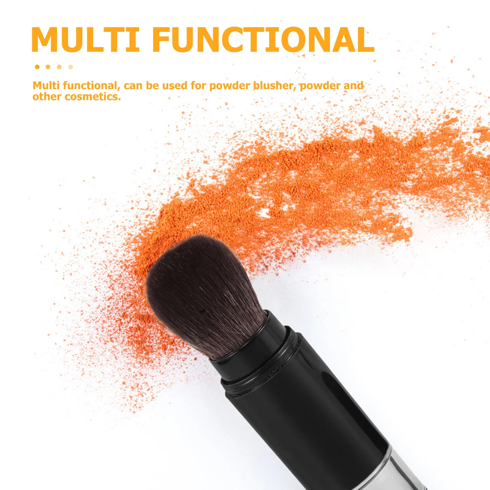 متعددة الوظائف التلقائي رذاذ الماعز الشعر ماكياج فرشاة المحمولة السفر مسحوق أحمر الخدود قضيب فرشاة مدمجة ل على #2