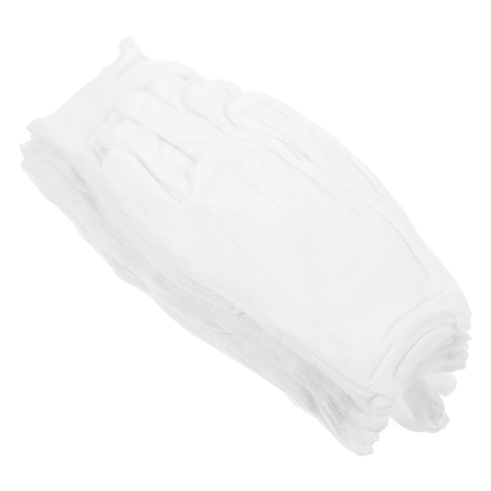 

12pcs White Cotton for Jewelry Store Anti-static Inspection Labor Protection Banquet Gloves Comfortable Medium Thickness Work