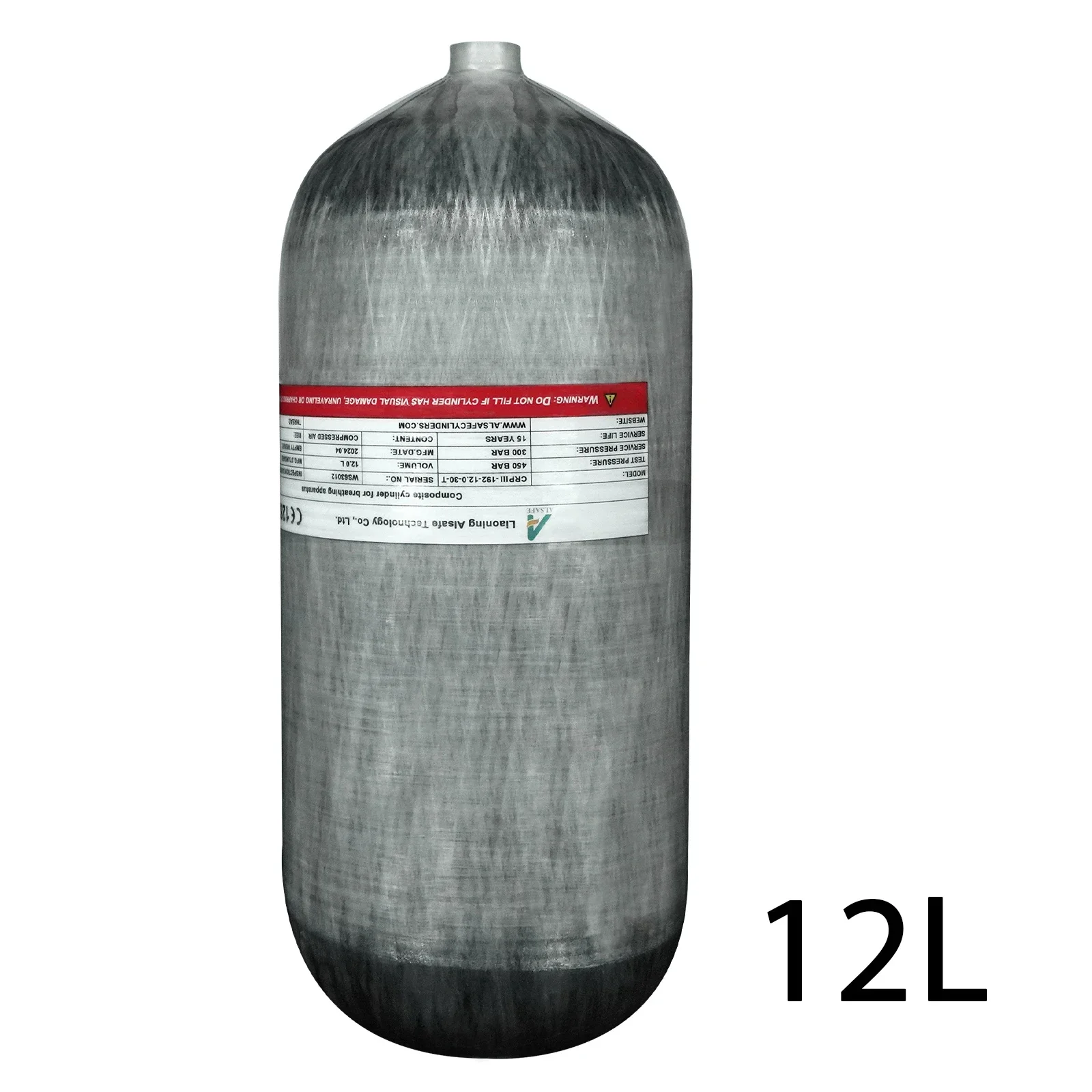 

TUXING 4500PSI 12L Carbon Fiber Cylinder 300Bar High Pressure Large Capacity Diving Cylinder Swimming Swimmer Equipment