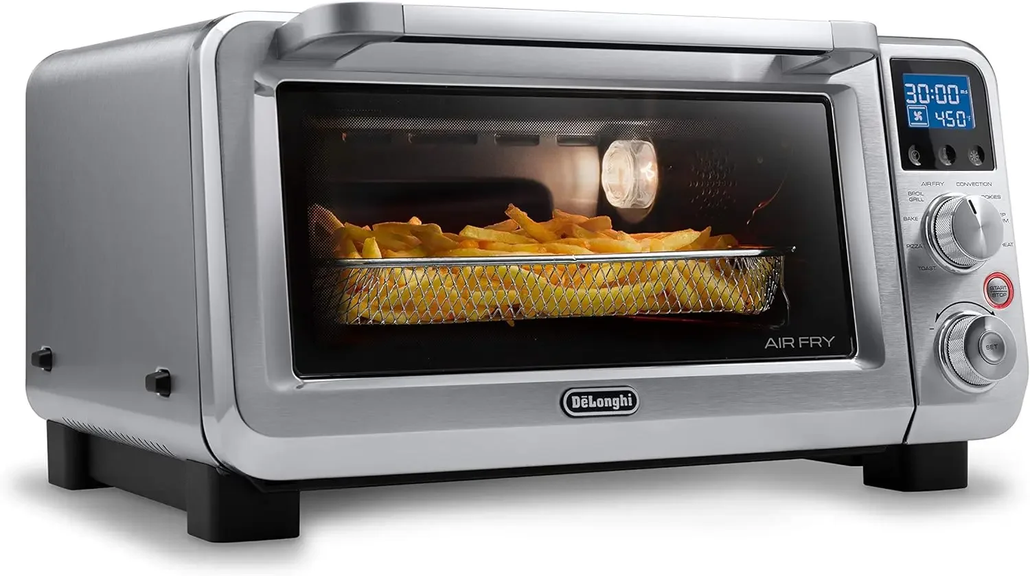 Horno para freír al aire, horno tostador de convección para freír al aire digital Premium 9 en 1, parrillas, asar, hornear, asar, asar, mantener caliente, recalentar