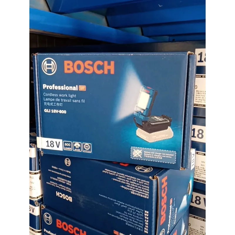BOSCH GLI 18V-800 Pro Cordless Light 360° Swivelling and 180° Tilting Folding Lamp Impact Drill Workspace Power Tool GLI18V-800