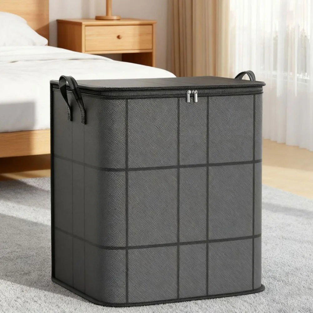 Zippered Waterproof Storage Bags for Clothes Bedding Non Woven Fabric Multipurpose Lightweight Stackable Design