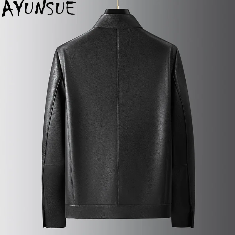 AYUNSUE New Genuine Leather Jacket Men Clothing Real Sheepskin Jackets for Men High Quality Turn-Down Collar Jacket 진짜 가죽자켓