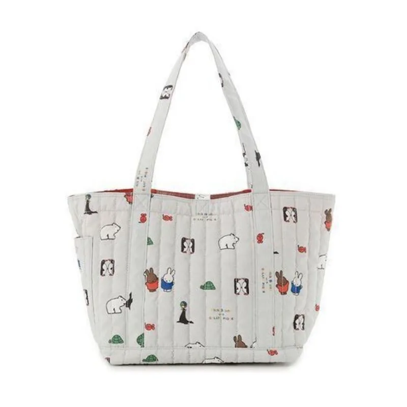 

Hot Kawaii Miffy Series Handbag Creativity Cute Cartoon Large Capacity Shoulder Bag Cotton Shopping Bag Girls Birthday Gift