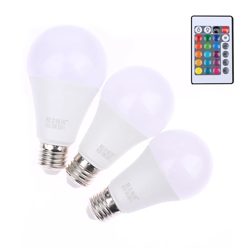 Ampoule de Projecteur LED RGB 220V, 5/7/10/15/20/30W, Télécommande IR, Variable, Coloré, Lampe LED RGBW