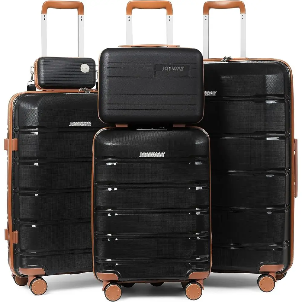 

5 Piece Luggage Set, Lightweight Rolling Hardside Carry-On and Checked Suitcases with TSA Lock and Spinner Wheels, Ideal for Men