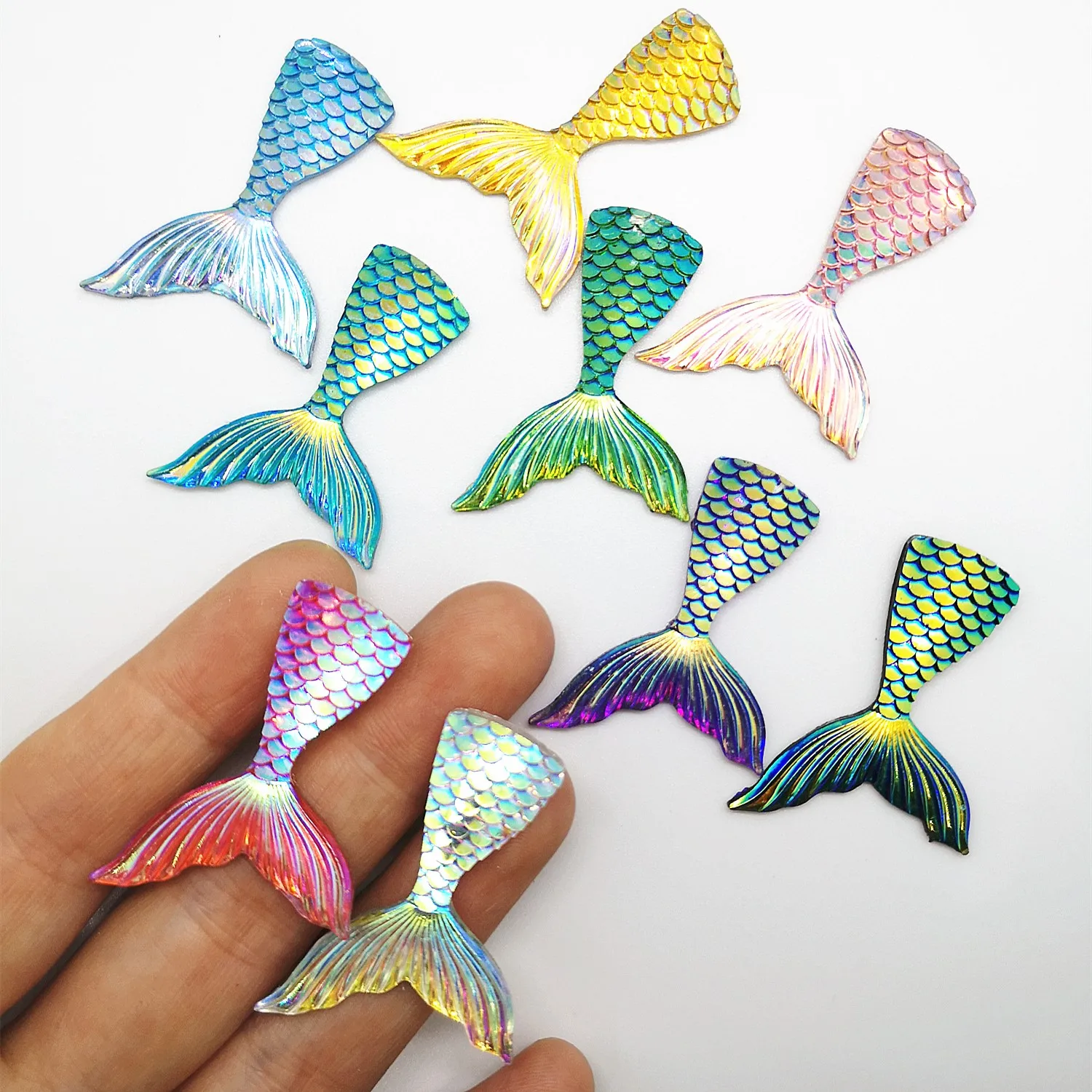 10 Stück Diy Resin Home Decor Kawaii Ocean Charms Serie Shell Pearl DecorCute Phone Case Zubehör – Detail 1