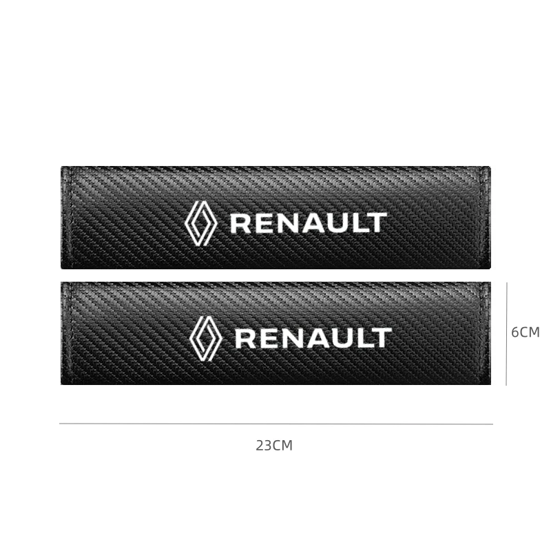 2 قطعة غطاء حزام مقعد السيارة الكتف ألياف الكربون حماية الحال بالنسبة لرينو كليو ميجان ترافيك كابتور ماستر لوجان كانجو داستر سبو #6