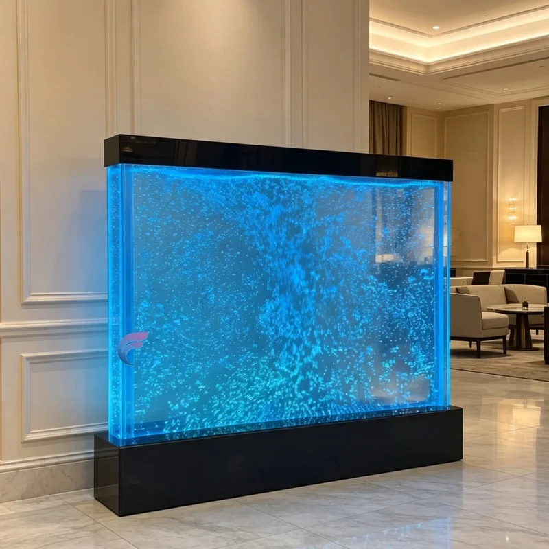 custom.High-quality Edged Partitions Delicate Dancing Acrylic Screens Panel Decorative Lighting Indoor Waterfall Bubble Wa