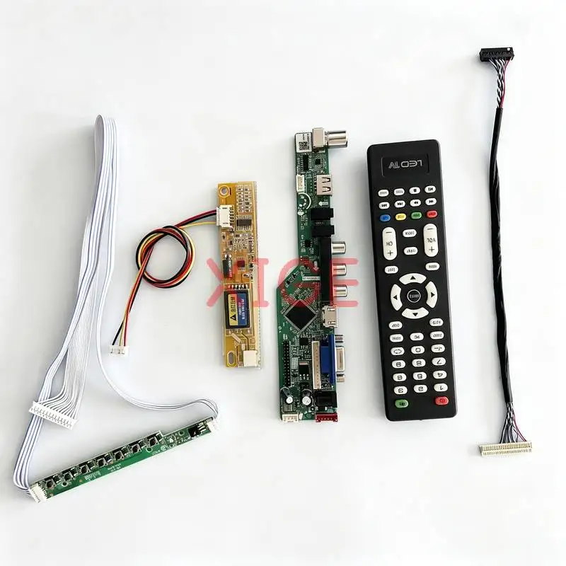 Screen Drive Controller Board Fit N150X2 N150X6 N150X3 TX38D81VC1CA 1024x768 30 Pin LVDS 1024*768 USB+AV+VGA+HDMI 1-CCFL Kit DIY